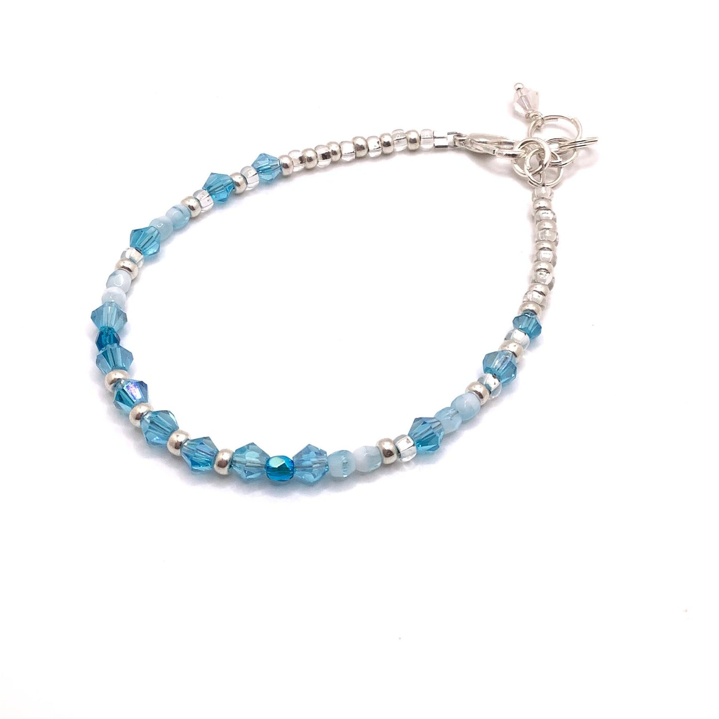 Aqua Crystal - March Birthstone Bracelet