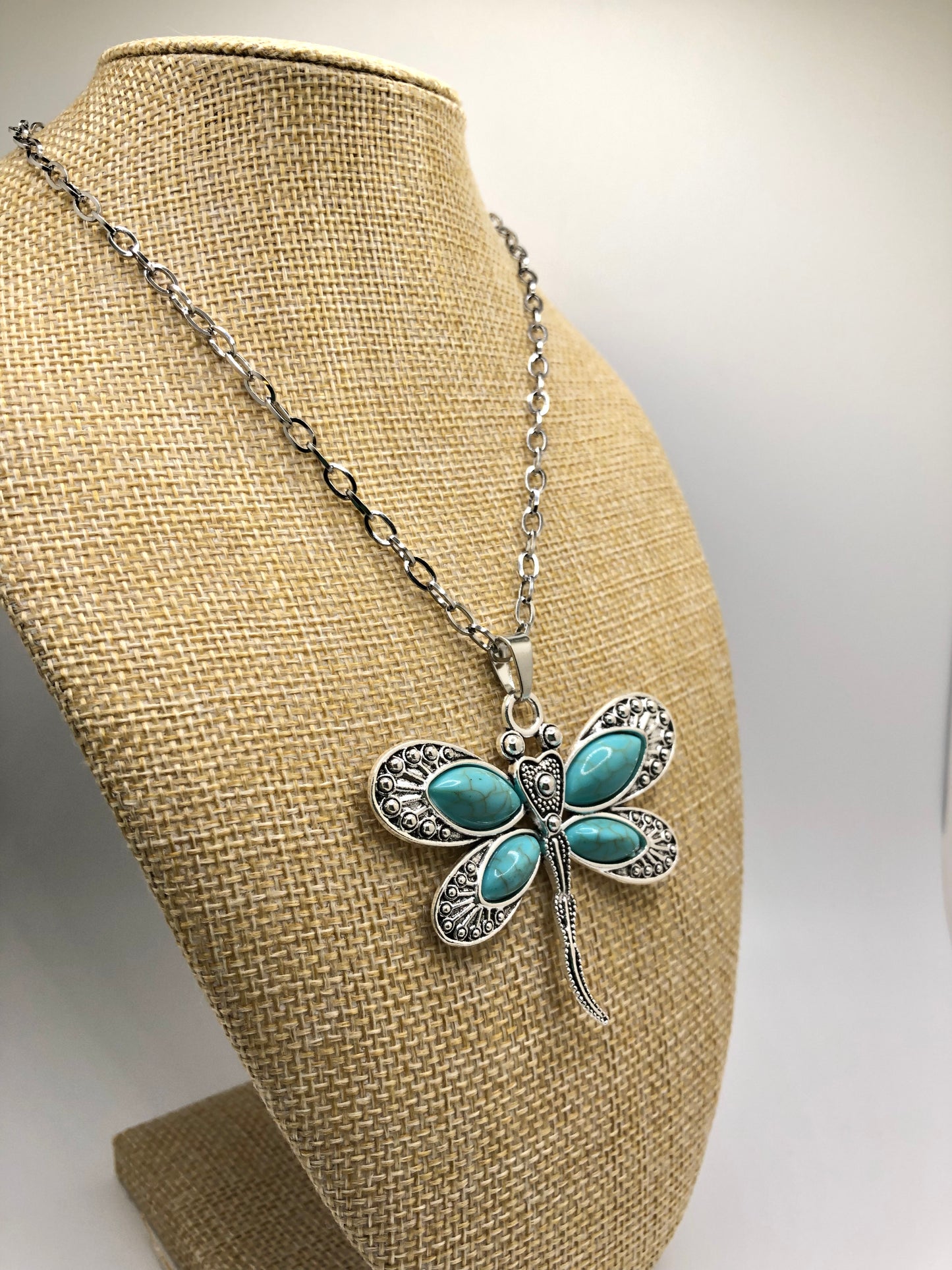 STATEMENT Western Dragonfly Pendant Necklace