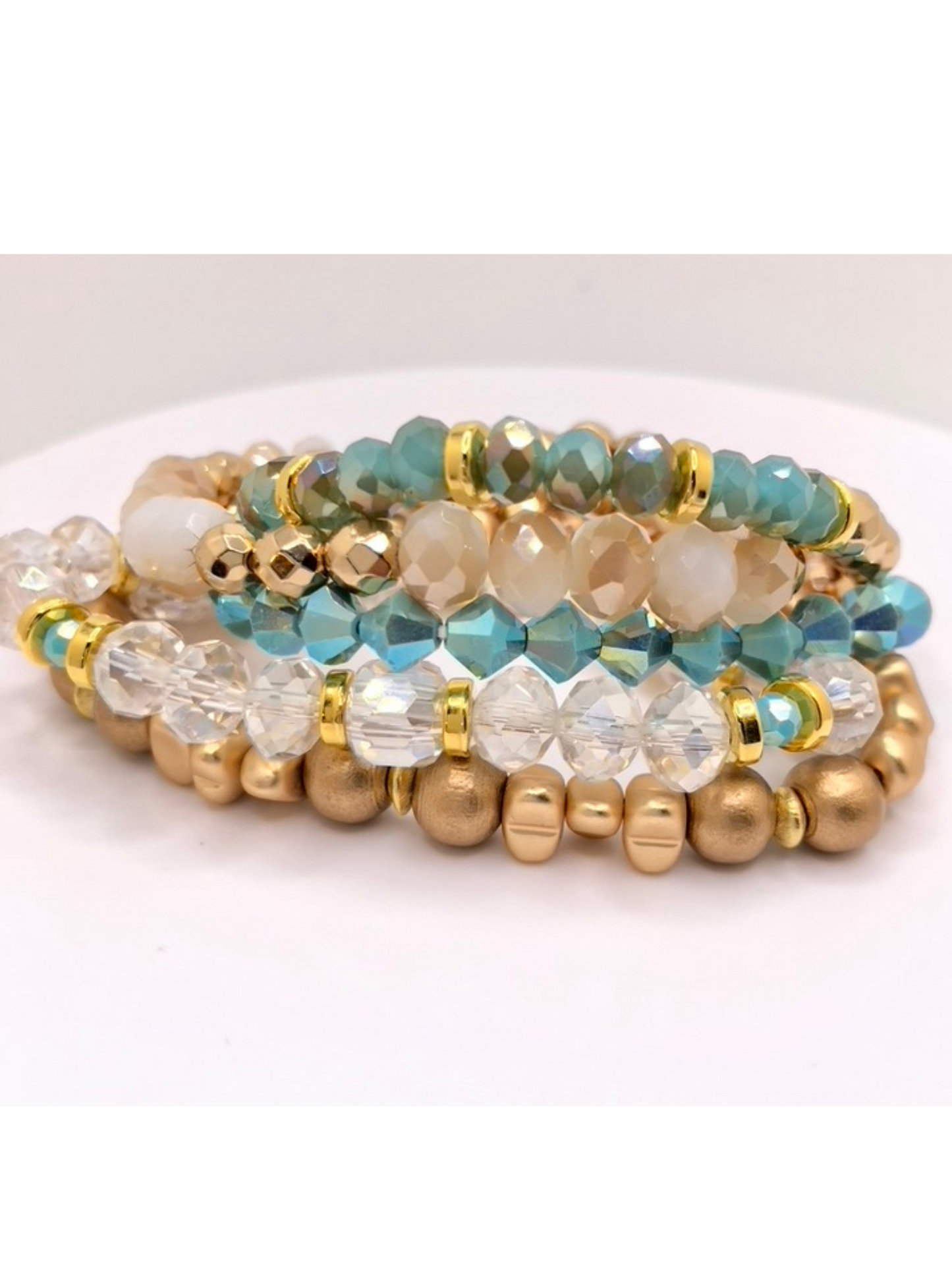 Beaded Bracelet Stack- Set of Five