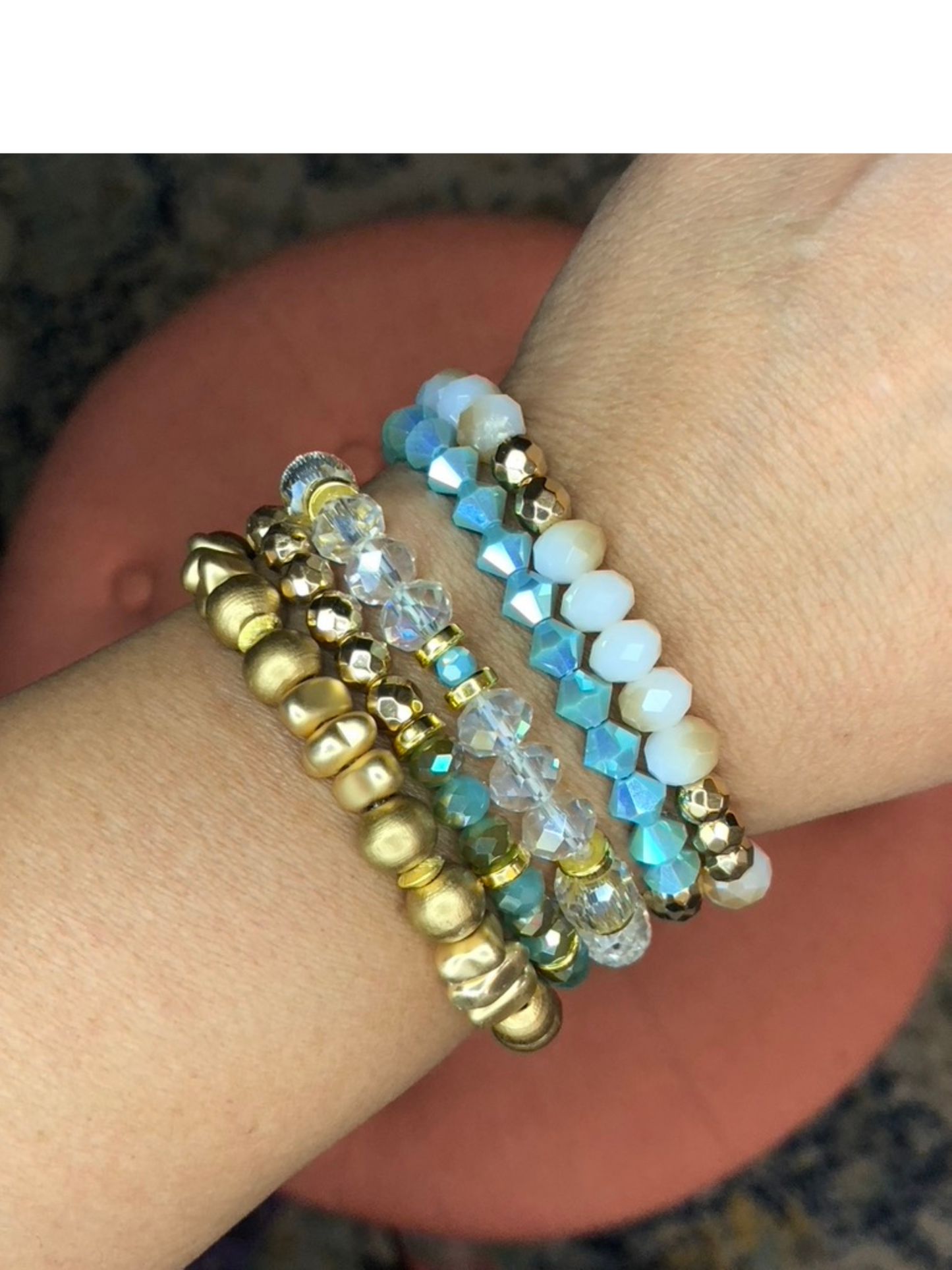 Beaded Bracelet Stack- Set of Five