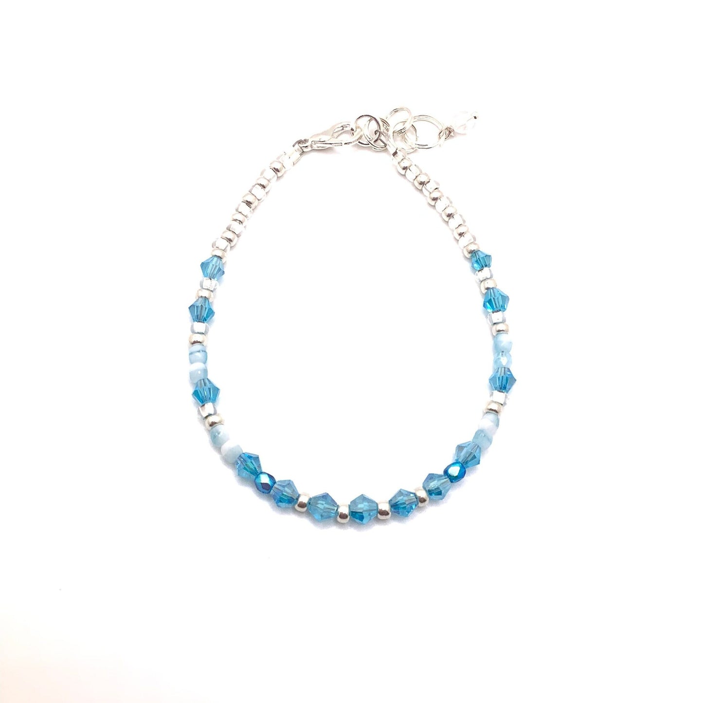 Aqua Crystal - March Birthstone Bracelet