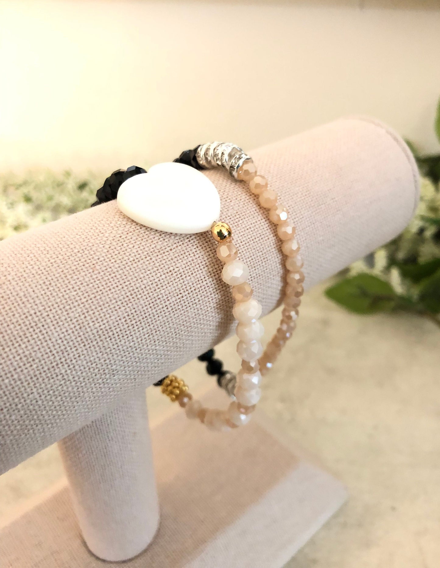 Neutrals Black Cream Gold Bracelets